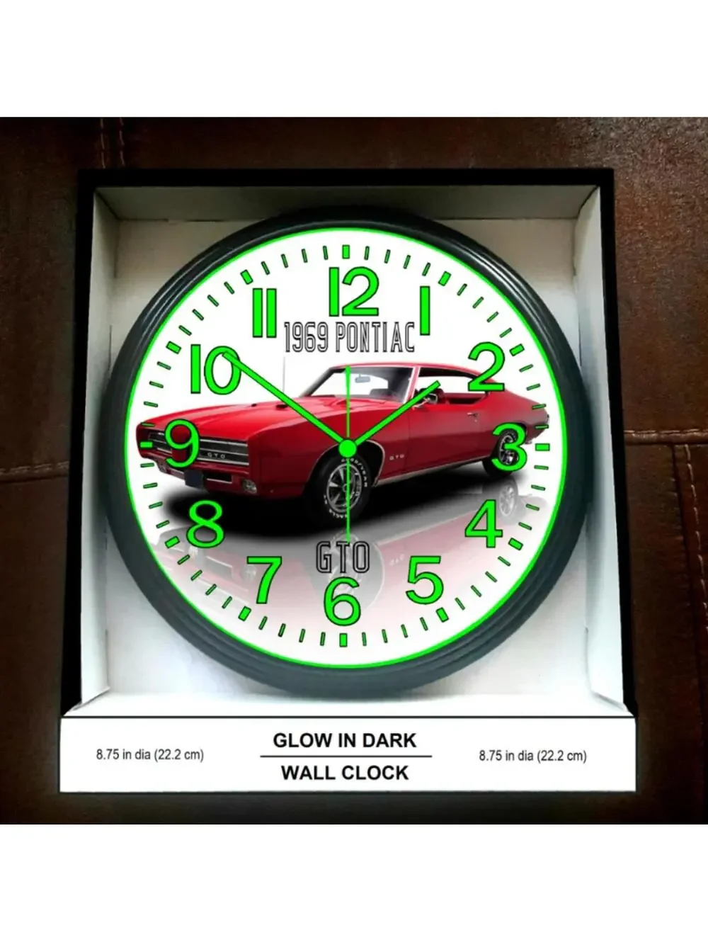 1969 Pontiac GTO Glow In The Dark Wall Clock New!